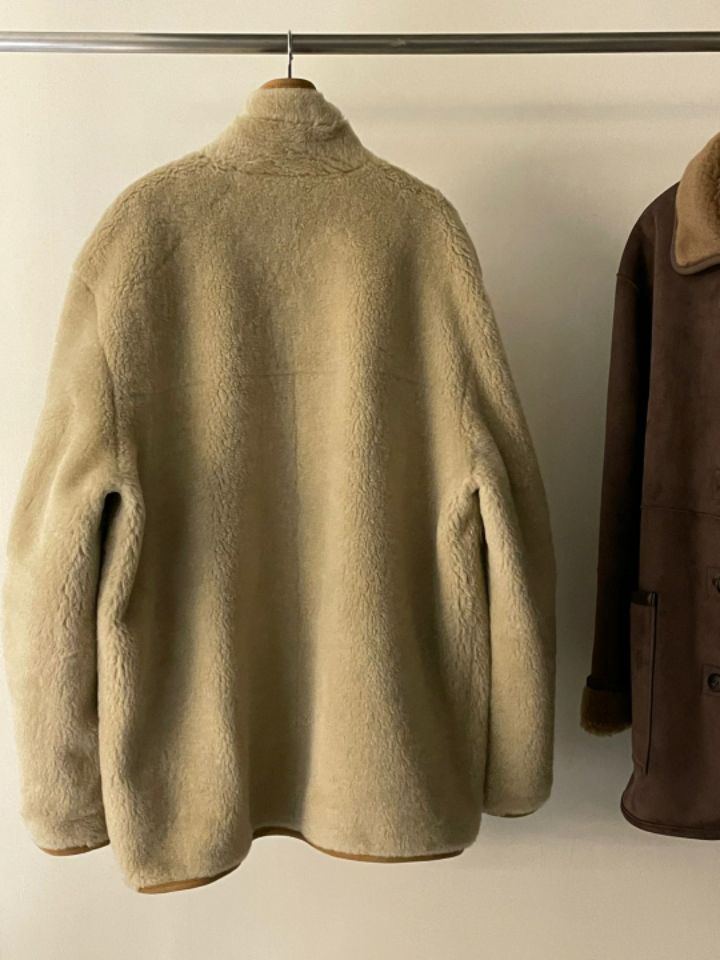 LA MUETTE/JAMIESTONE韓國直郵東大門代購女裝新品24秋冬中長款大衣兩面可穿雙面FLAT GARDEN/LA MUETTE/JAMIESTONE中長款大衣