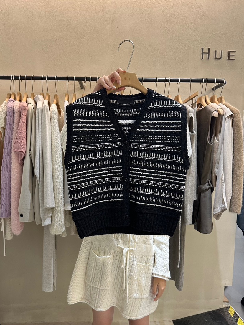 HUE韓國直郵東大門代購女裝新品休閑熱賣職業24秋冬時尚馬甲ERIA/HUE馬甲