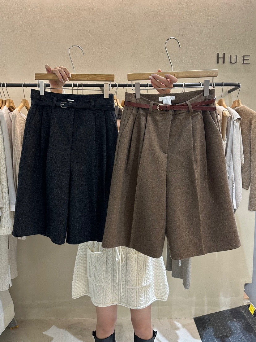 HUE韓國直郵女裝新品職業真品熱賣休閑24秋冬人氣推薦短褲ERIA/HUE短褲