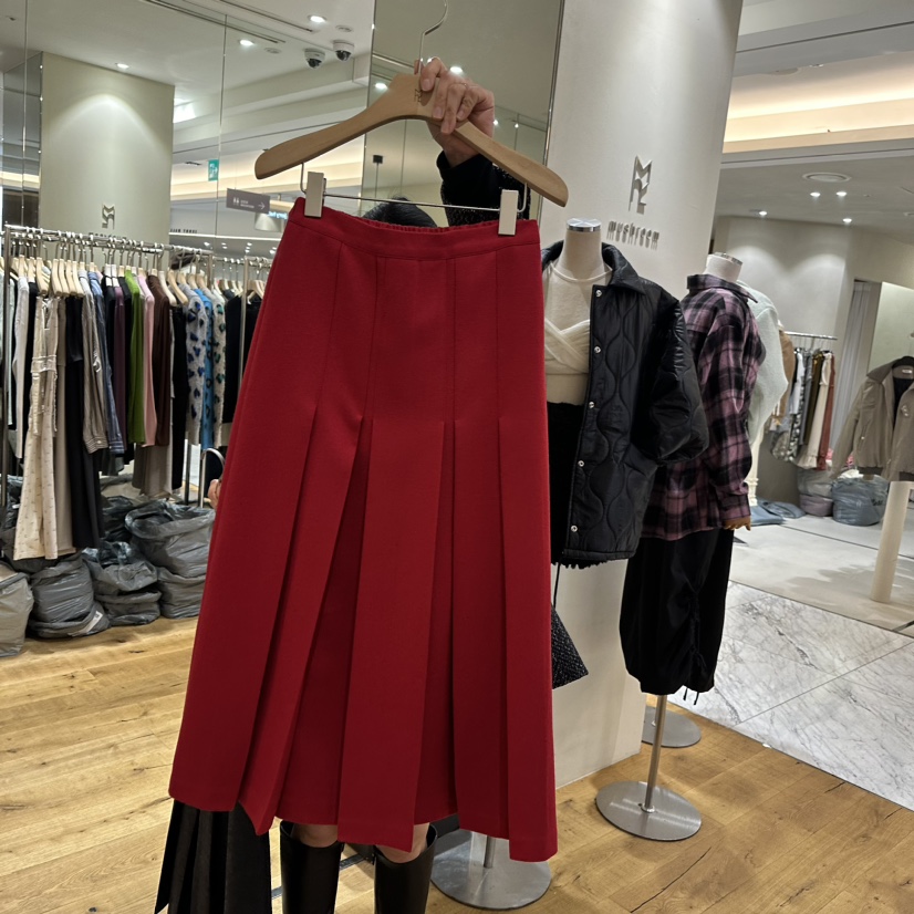 MUSHROOM韓國直郵東大門代購女裝新品休閑真品時尚長裙羊毛MUSHROOM長裙