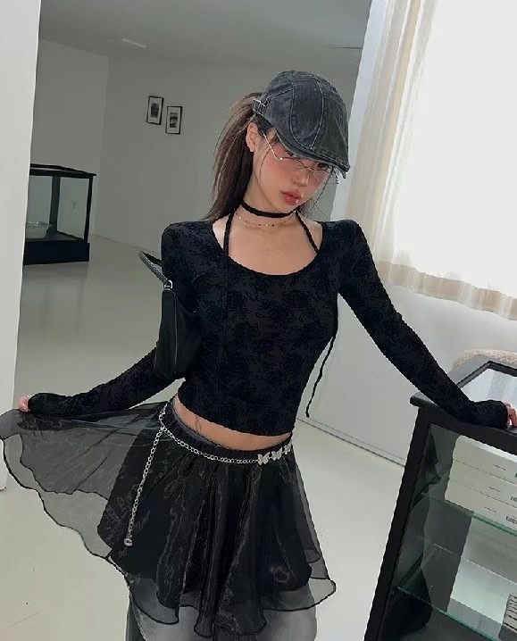 ROLLER韓國直郵東大門代購女裝新品人氣熱賣時尚襯衫蕾絲衫ROLLER襯衫/蕾絲衫圖色1