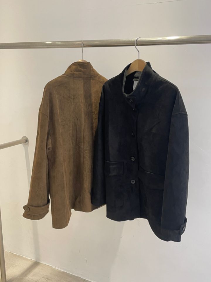 CALLIT直郵韓國代購女裝新品24秋冬真品人氣職業夾克麂皮CALLIT夾克