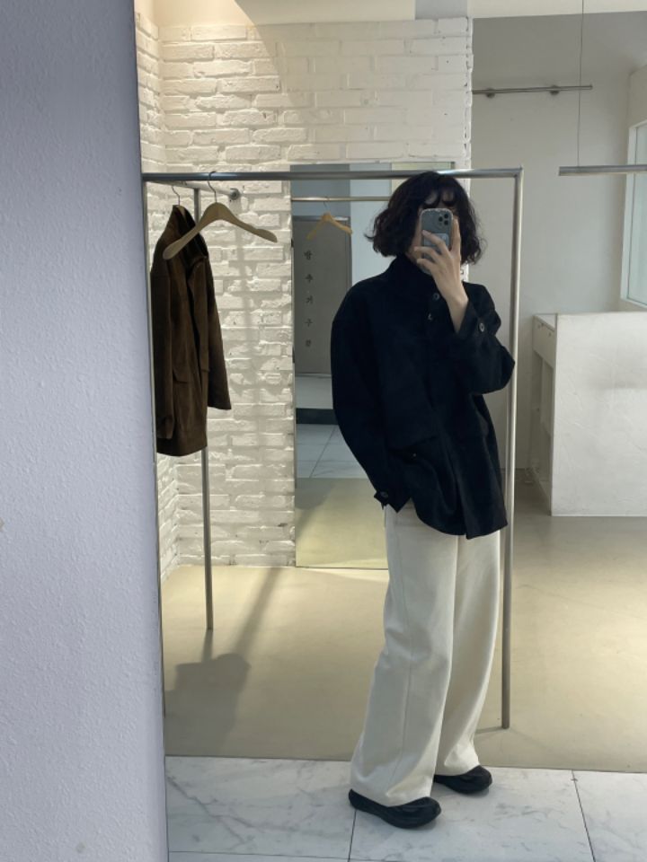CALLIT直郵韓國代購女裝新品24秋冬真品人氣職業夾克麂皮CALLIT夾克