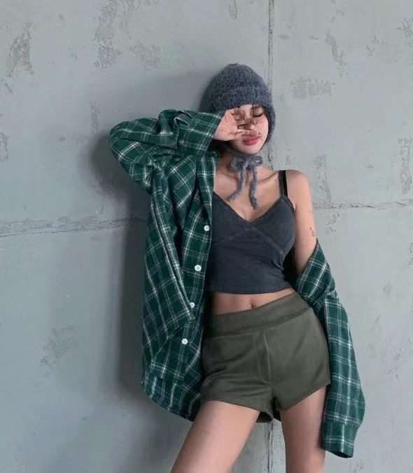 ROLLER韓國直郵東大門代購女裝新品休閑職業人氣時尚短褲麂皮ROLLER短褲