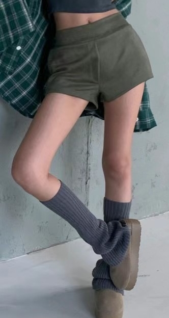 ROLLER韓國直郵東大門代購女裝新品休閑職業人氣時尚短褲麂皮ROLLER短褲圖色1