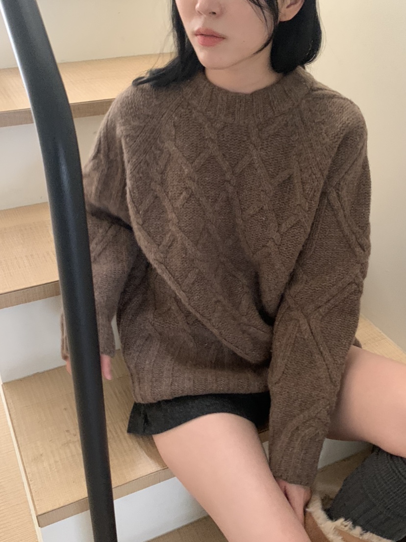 SPREAD直郵韓國代購女裝新款休閑真品24秋冬時尚針織衫羊毛SPREAD針織衫