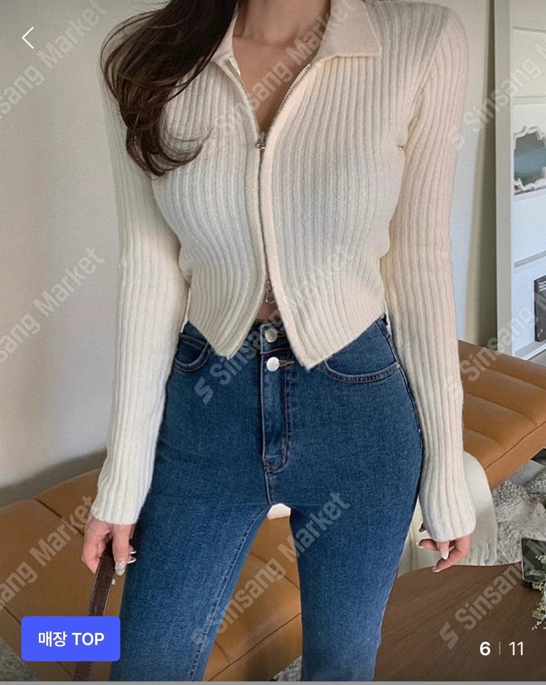 BLOCK韓國直郵東大門代購女裝新品推薦職業人氣休閑時尚牛仔褲BLOCK牛仔褲