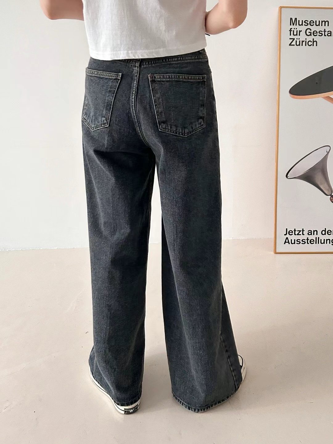 BLOCK韓國直郵東大門實拍女裝新品職業休閑真品推薦人氣牛仔褲BLOCK牛仔褲