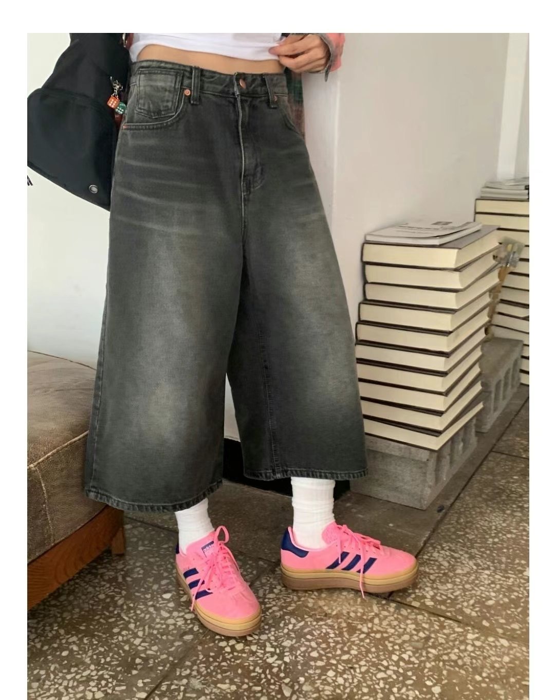 BLOCK直郵韓國代購女裝新款熱賣推薦真品人氣職業休閑牛仔褲BLOCK牛仔褲