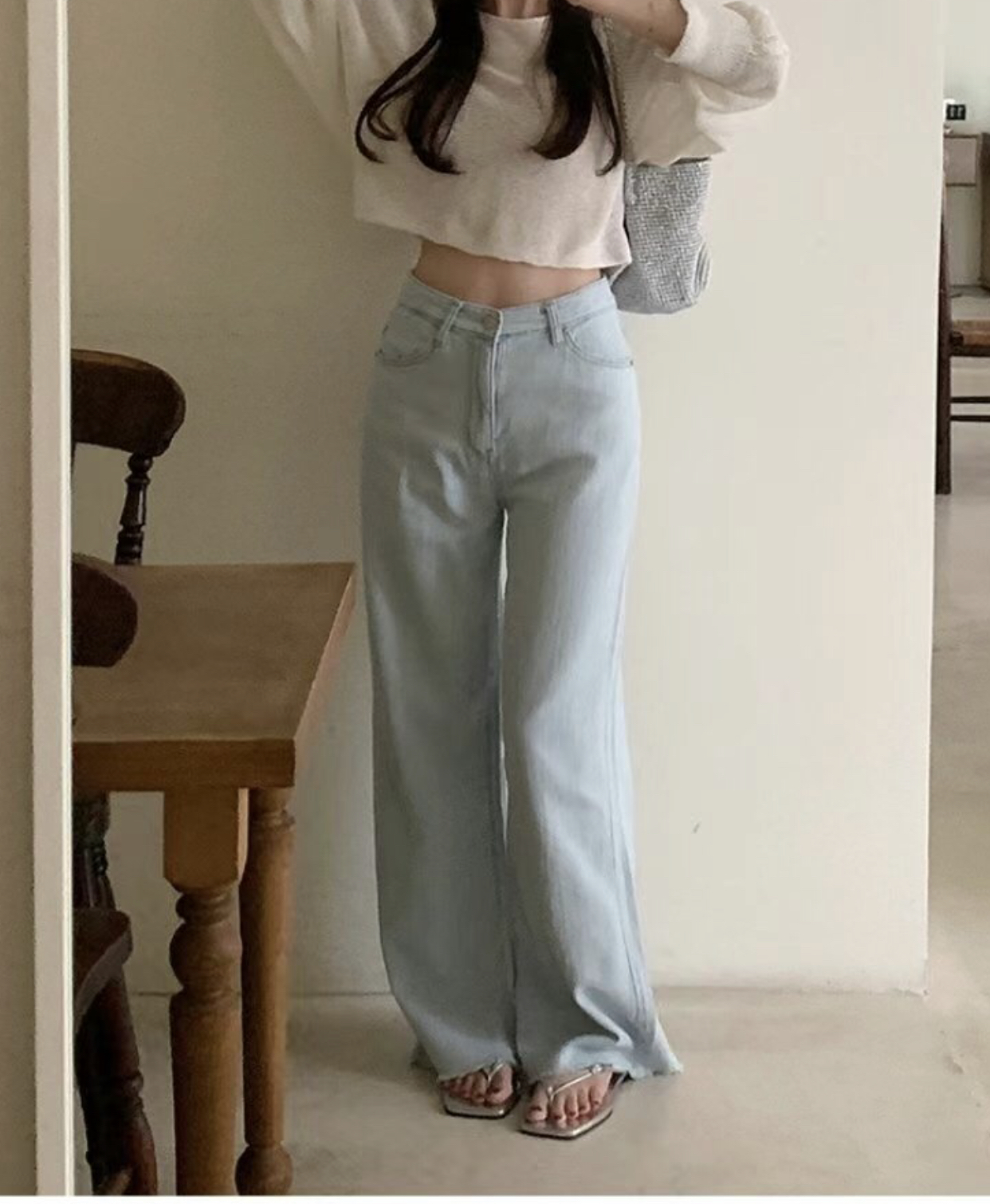 BLOCK韓國直郵女裝新品24秋冬時尚真品推薦熱賣人氣牛仔褲BLOCK牛仔褲圖色1