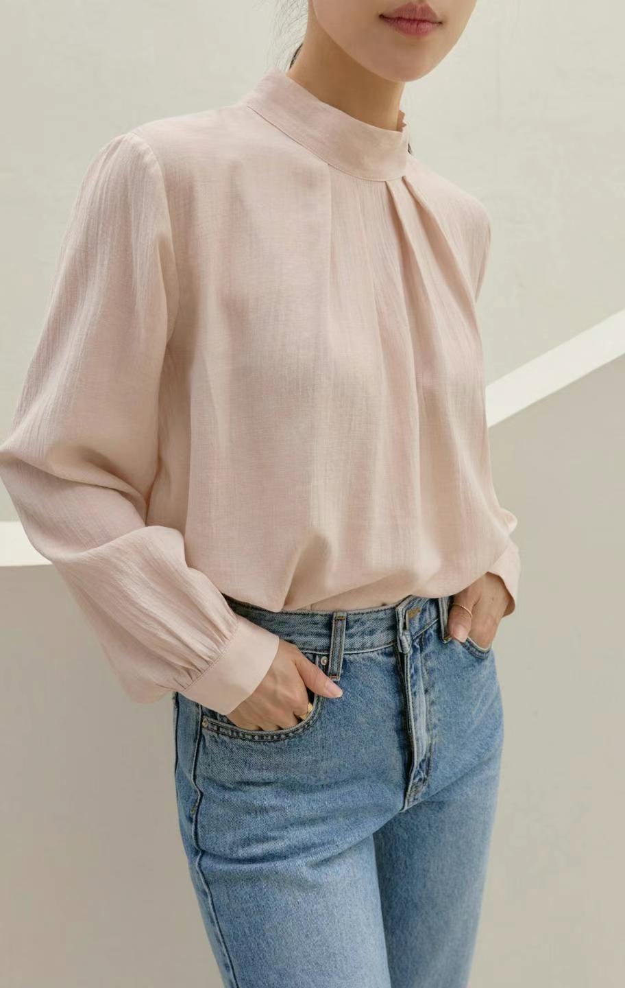 DRESSWELL直郵韓國代購女裝新款職業24秋冬時尚襯衫蕾絲衫DRESSWELL襯衫/蕾絲衫