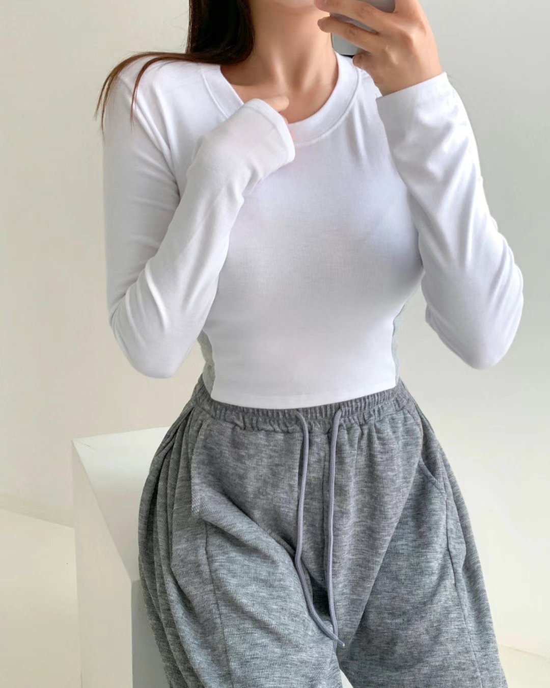 K.DAY韓國直郵東大門代購女裝新品休閑職業推薦人氣長袖T恤K.DAY-2件起長袖T恤圖色1