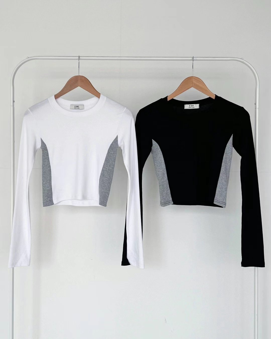 K.DAY韓國直郵東大門代購女裝新品休閑職業推薦人氣長袖T恤K.DAY-2件起長袖T恤圖色2左二色