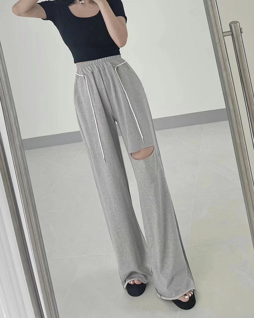 K.DAY直郵韓國代購女裝新品職業推薦時尚24秋冬休閑褲闊腿褲K.DAY-2件起休閑褲