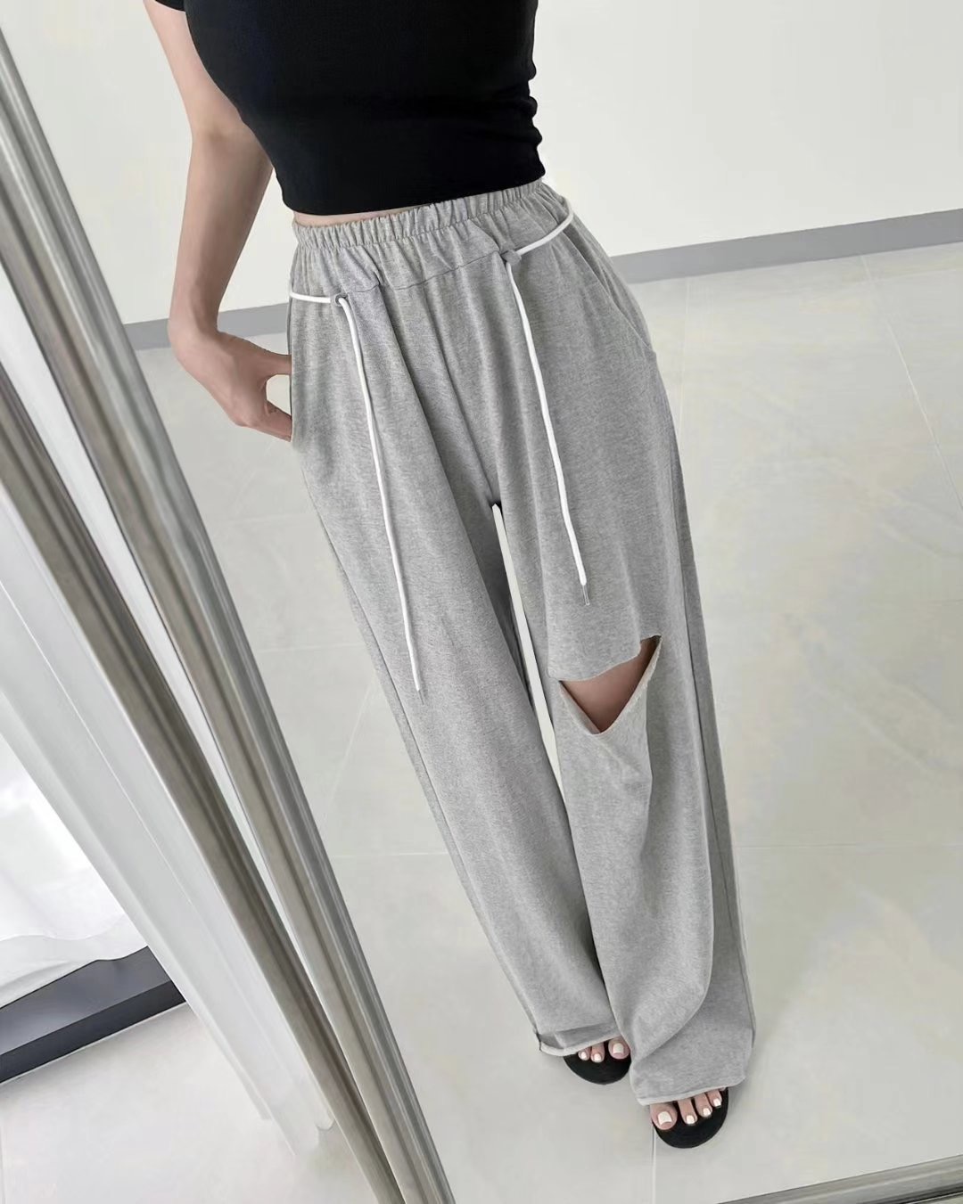 K.DAY直郵韓國代購女裝新品職業推薦時尚24秋冬休閑褲闊腿褲K.DAY-2件起休閑褲圖色2