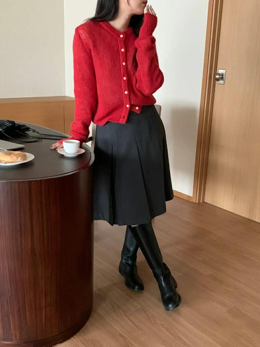 DRESSWELL韓國直郵東大門代購女裝新款24秋冬半身裙中短裙DRESSWELL半身裙/中短裙