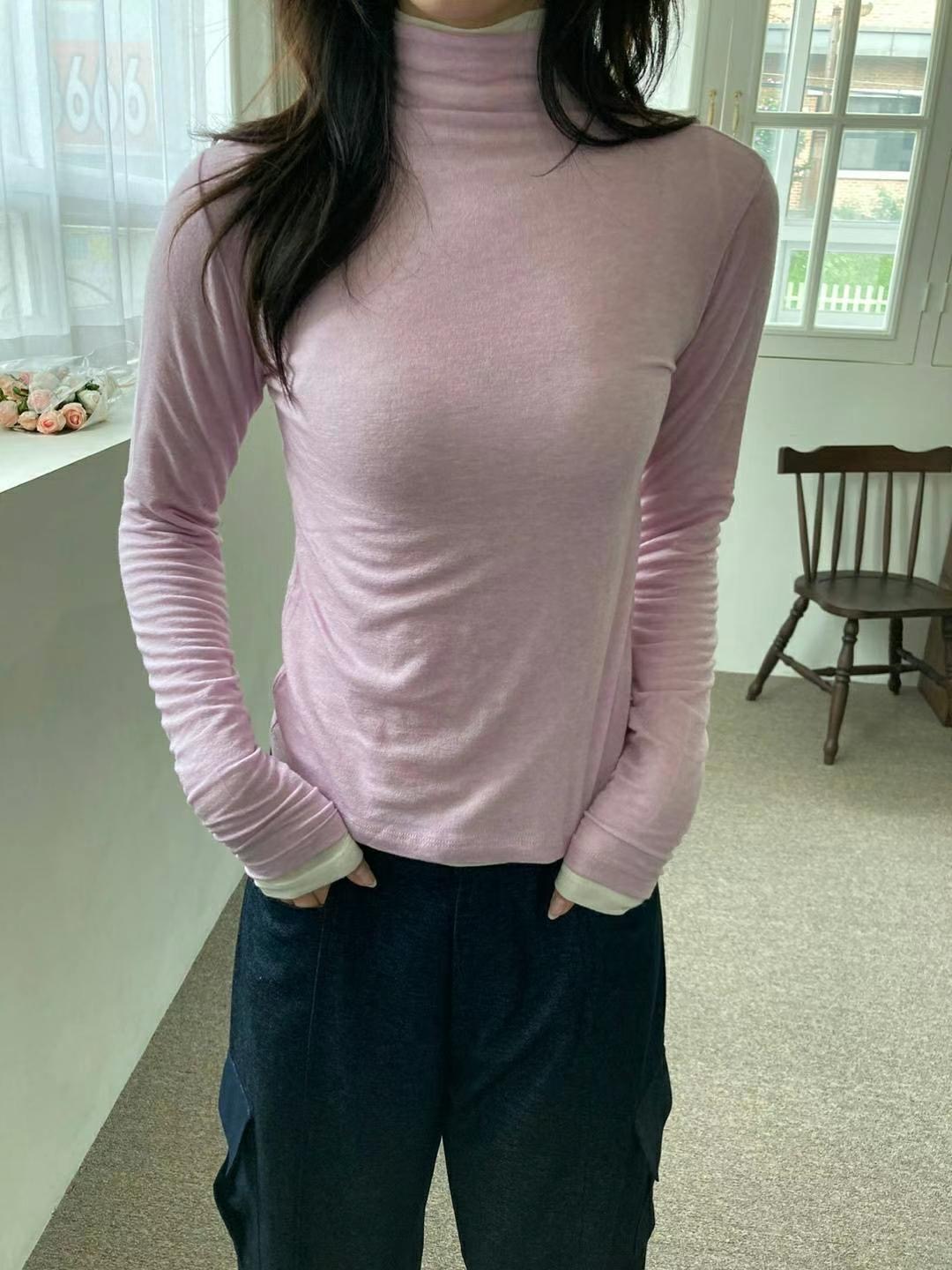 DRESSWELL韓國直郵東大門實拍女裝新品熱賣時尚24秋冬長袖T恤DRESSWELL長袖T恤