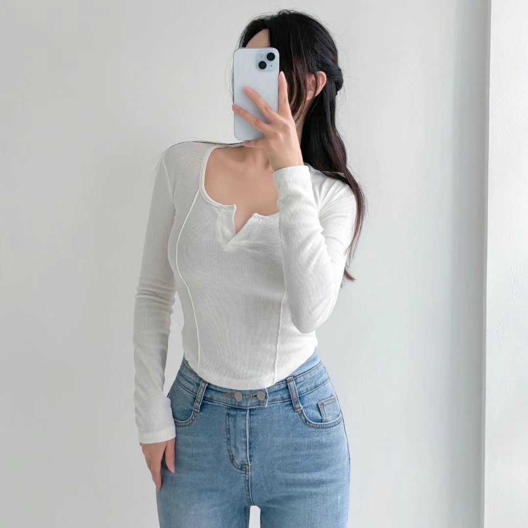 K.DAY韓國直郵東大門實拍女裝新品推薦職業人氣真品長袖T恤K.DAY-2件起長袖T恤圖色1