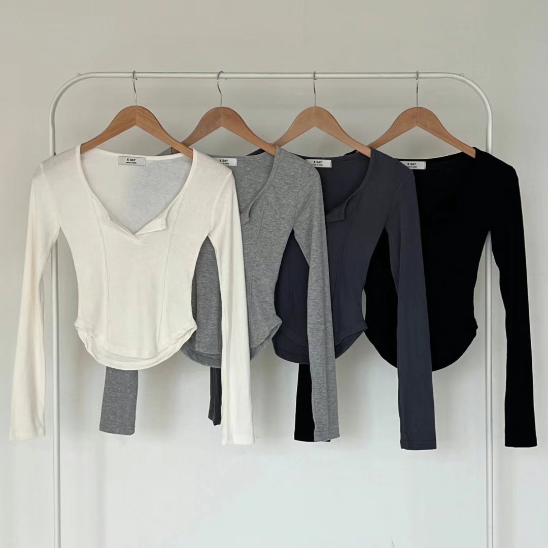 K.DAY韓國直郵東大門實拍女裝新品推薦職業人氣真品長袖T恤K.DAY-2件起長袖T恤圖色4左四色