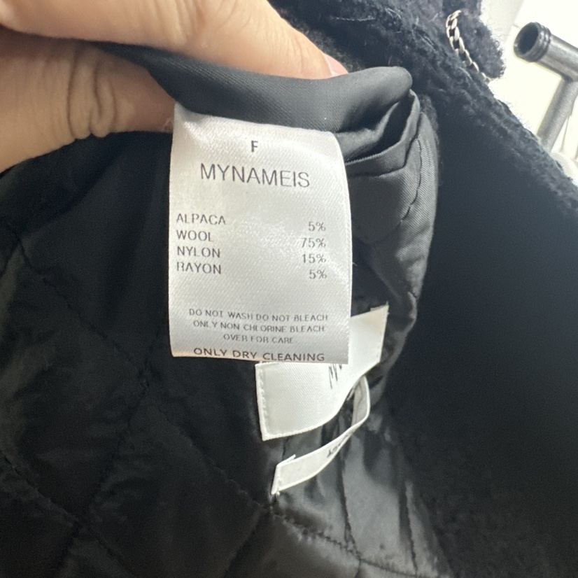 MYNAMEIS韓國直郵女裝新款真品職業時尚人氣24秋冬熱賣夾克MYNAMEIS夾克