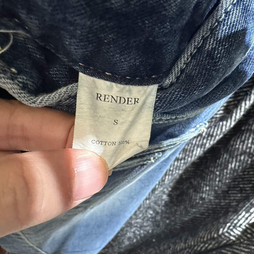 render韓國直郵東大門實拍女裝新品真品休閑熱賣牛仔褲口袋RENDER牛仔褲