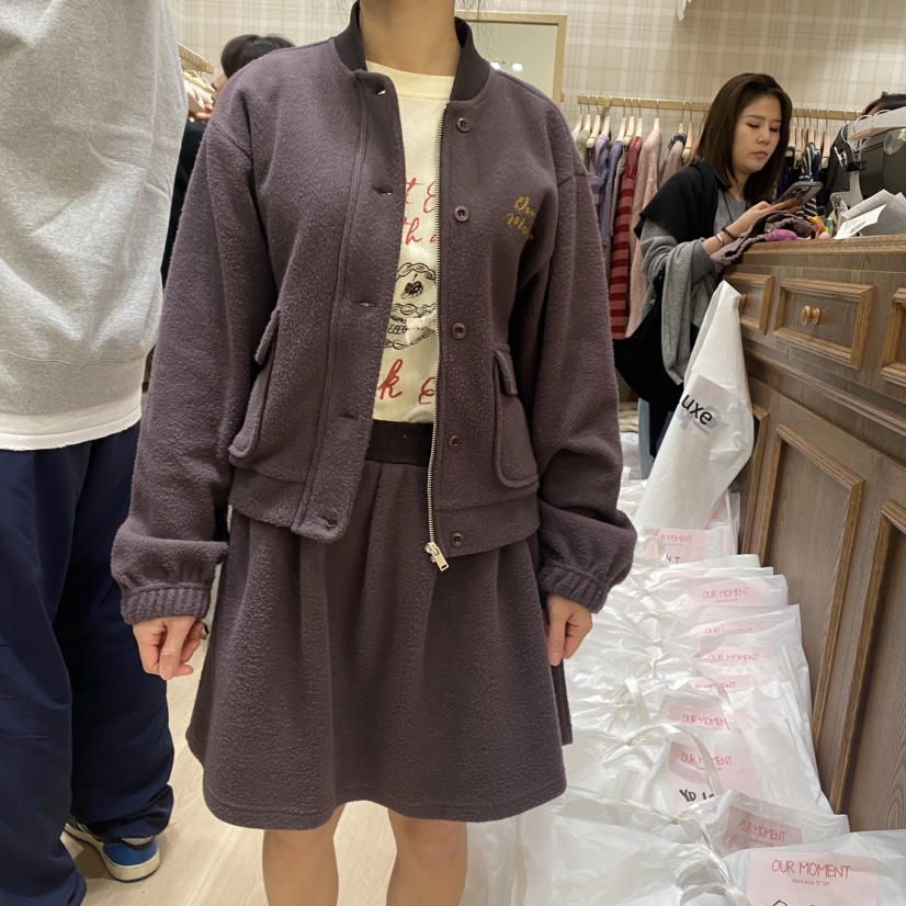 OURMOMENT韓國直郵女裝新款推薦24秋冬人氣職業夾克拉鏈短款OURMOMENT夾克圖色3