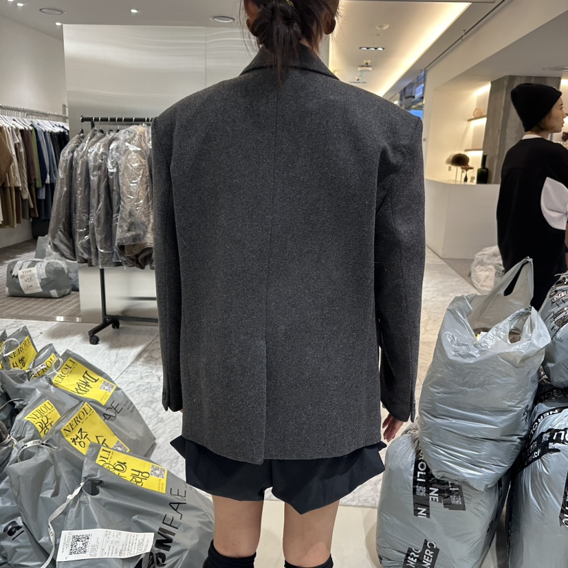 NEROLI 36直郵韓國代購女裝新款時尚24秋冬夾克人字形NEROLI 36夾克