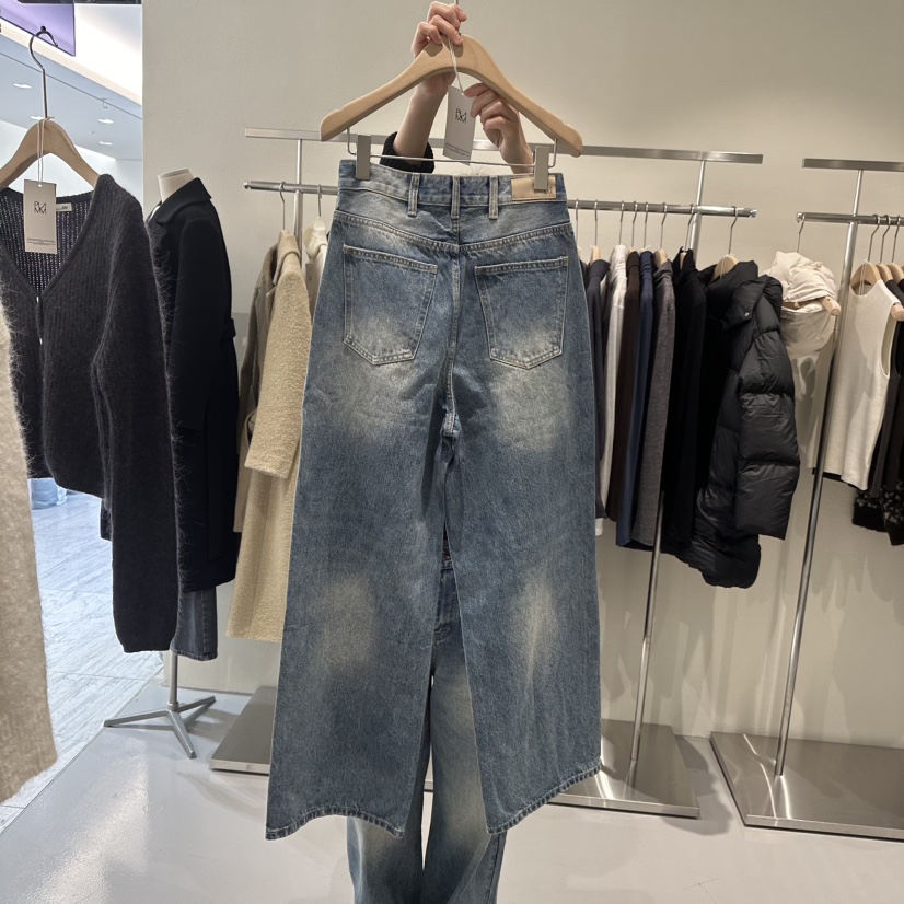 PLAMM韓國直郵東大門代購女裝新品休閑真品推薦職業時尚牛仔褲PLAMM牛仔褲