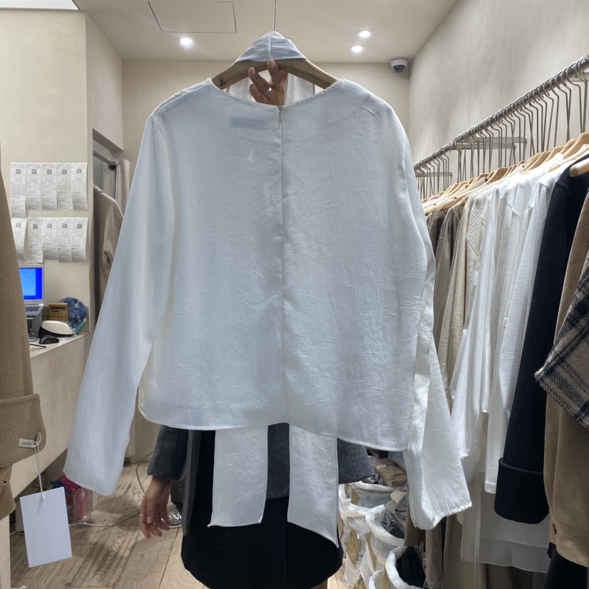 2nd GATE韓國直郵東大門實拍女裝新款真品襯衫蕾絲衫含脖帶2ND GATE襯衫/蕾絲衫