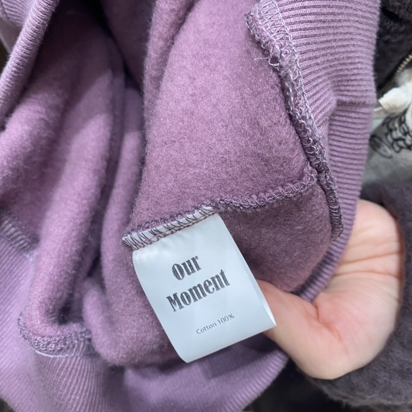 OURMOMENT韓國直郵女裝新品人氣熱賣時尚休閑職業真品24秋冬衛衣OURMOMENT衛衣