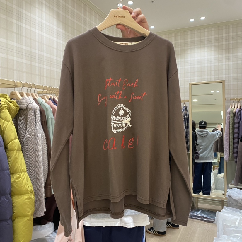 OURMOMENT直郵韓國代購女裝新款推薦時尚職業24秋冬熱賣衛衣OURMOMENT衛衣圖色2