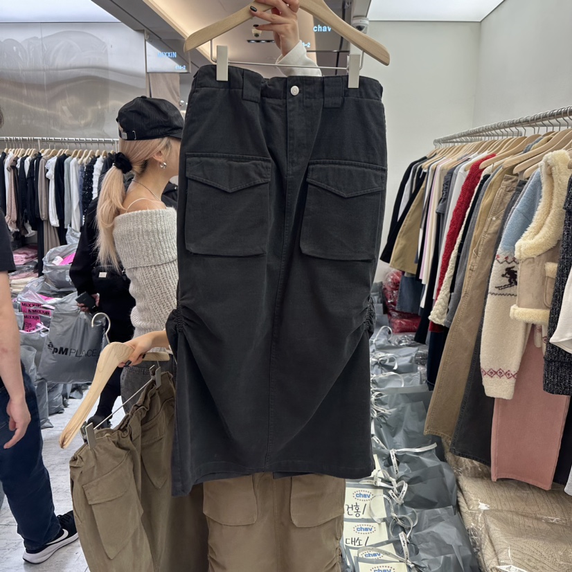 CHAV直郵韓國代購女裝新款熱賣24秋冬時尚真品推薦人氣長裙CHAV長裙圖色2