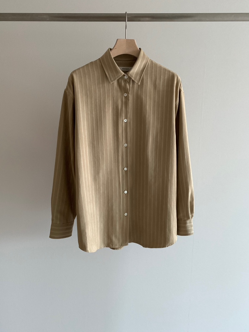 MONIQUE韓國直郵女裝新品真品休閑推薦熱賣襯衫蕾絲衫人字紋MONIQUE襯衫/蕾絲衫圖色3