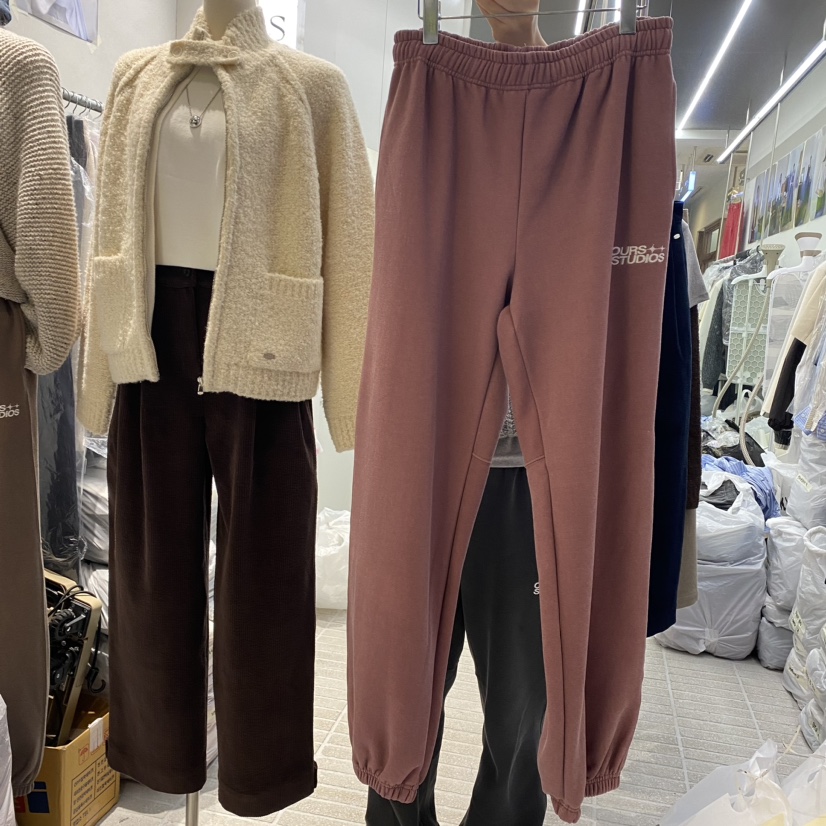 OURS韓國直郵東大門代購女裝新品推薦熱賣人氣真品休閑褲拉絨OURS休閑褲