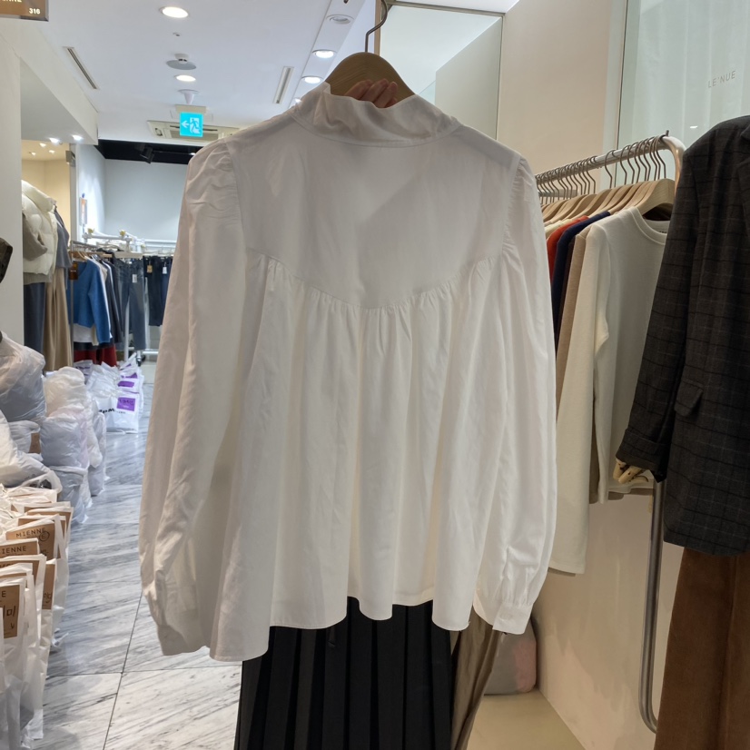 LENUE韓國直郵東大門實拍女裝新品休閑人氣24秋冬襯衫蕾絲衫LENUE襯衫/蕾絲衫