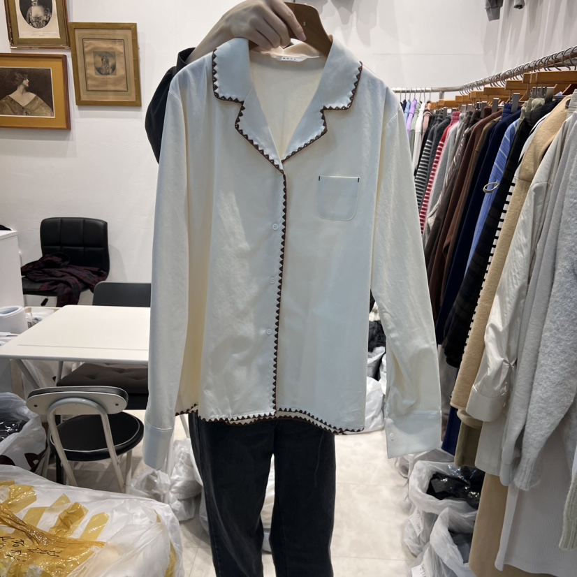 MODS-Q直郵韓國代購女裝新款時尚真品熱賣人氣休閑襯衫蕾絲衫MODS-Q襯衫/蕾絲衫