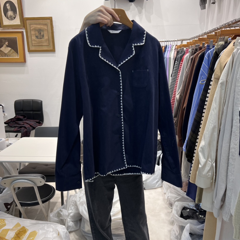 MODS-Q直郵韓國代購女裝新款時尚真品熱賣人氣休閑襯衫蕾絲衫MODS-Q襯衫/蕾絲衫圖色2