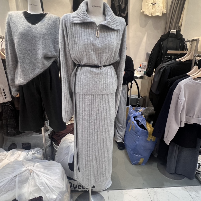 ULTRAORANGE韓國直郵東大門實拍女裝新品24秋冬套裝不含腰帶拉鏈GILT/ULTRAORANGE套裝