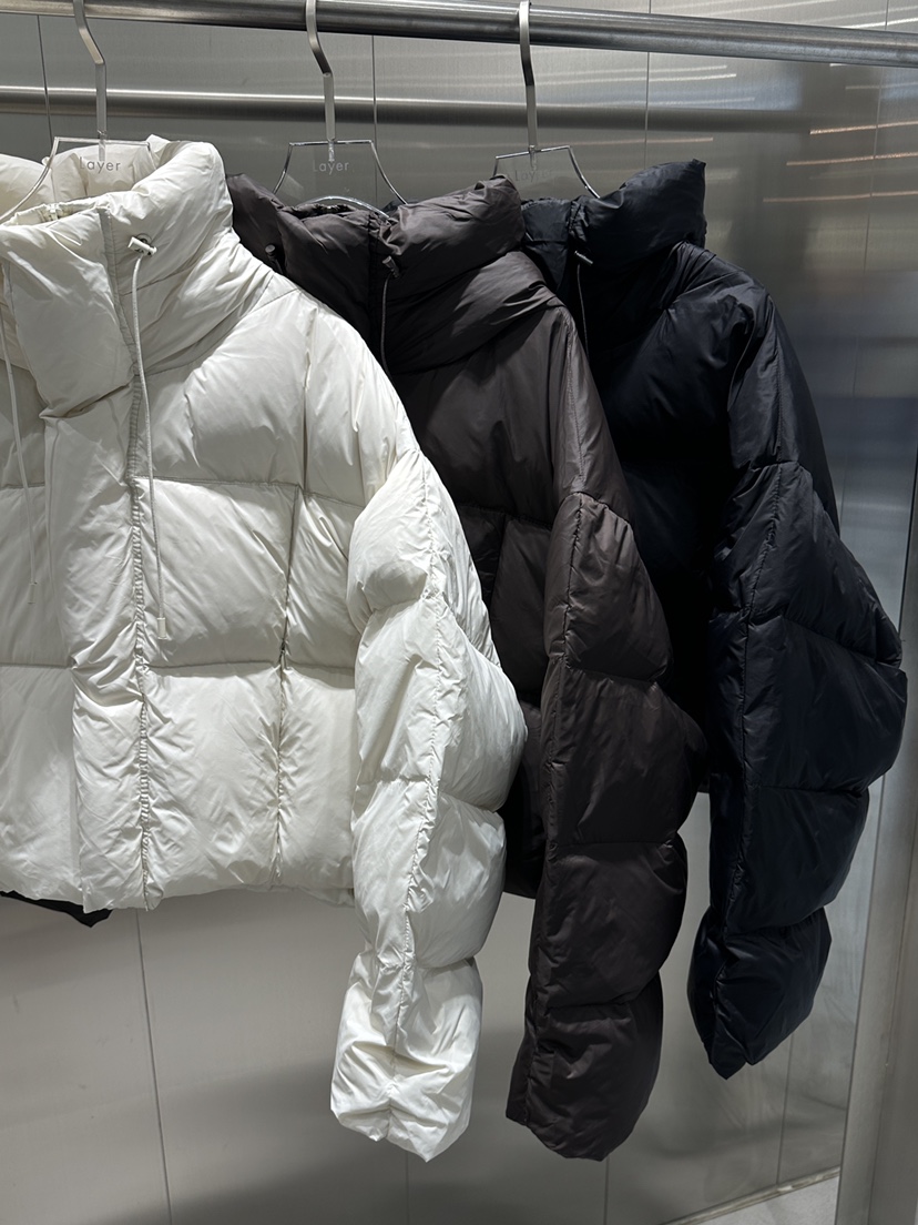 LAYER韓國直郵東大門實拍女裝新品人氣短款棉服短款連帽鴨絨NOFYBE短款棉服
