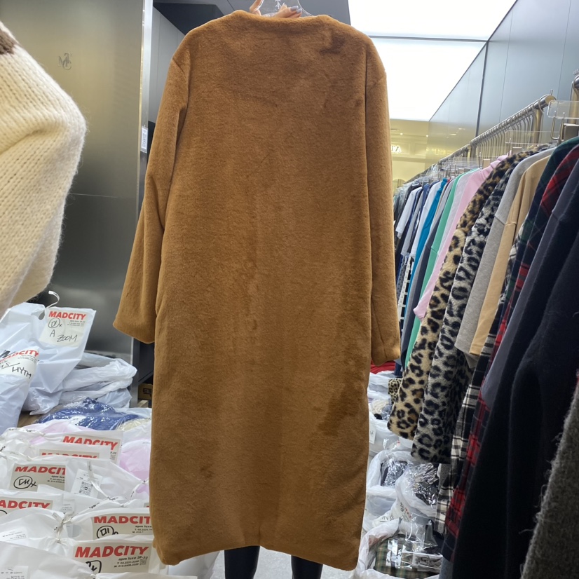 MADCITY直郵韓國代購女裝新款推薦真品24秋冬時尚中長款大衣MADCITY中長款大衣