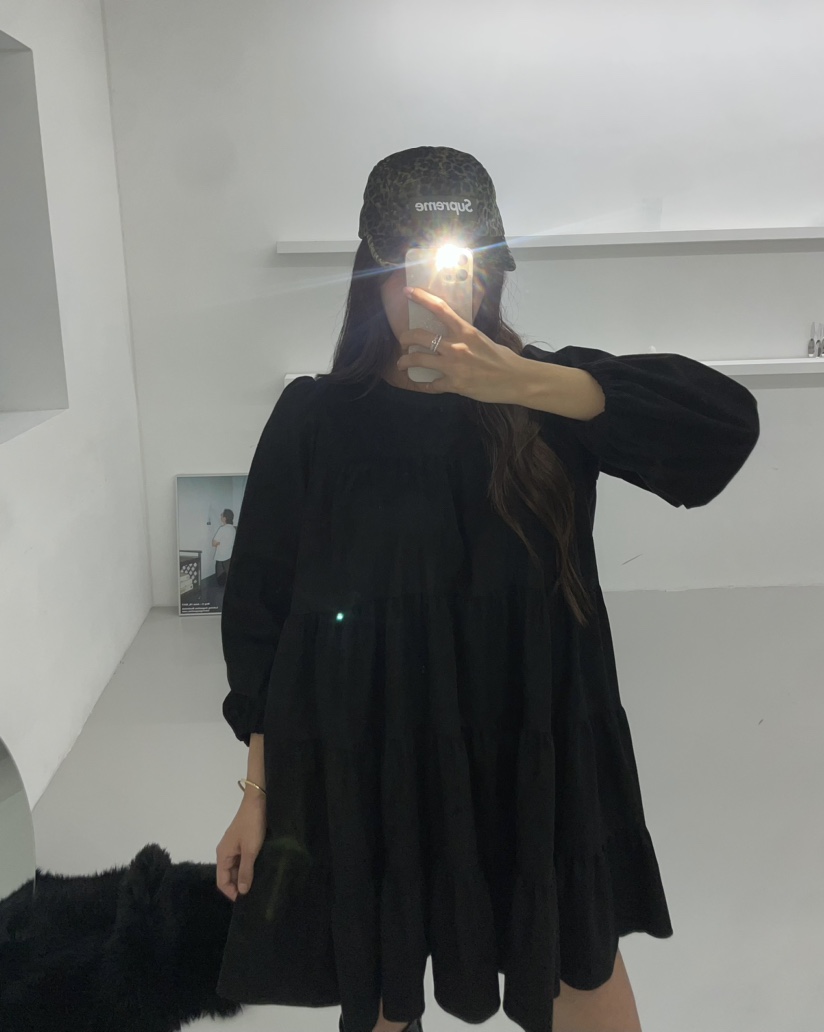 A.SOLE直郵韓國代購女裝新款熱賣人氣職業休閑連衣裙絨面革A.SOLE連衣裙