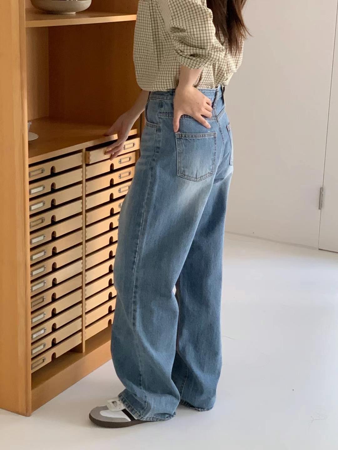ONEMORETHING韓國直郵東大門實拍女裝新品推薦牛仔褲水洗牛仔布ONEMORETHING牛仔褲