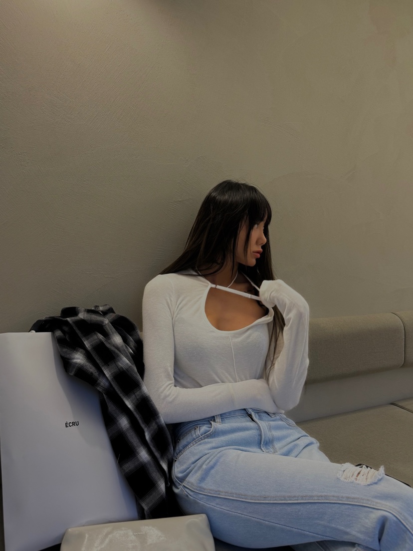 ABBEYLEE韓國直郵東大門代購女裝新品時尚真品職業24秋冬長袖T恤ABBEYLEE長袖T恤