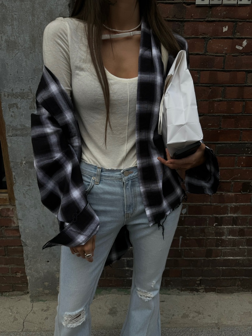 ABBEYLEE韓國直郵東大門代購女裝新品時尚真品職業24秋冬長袖T恤ABBEYLEE長袖T恤