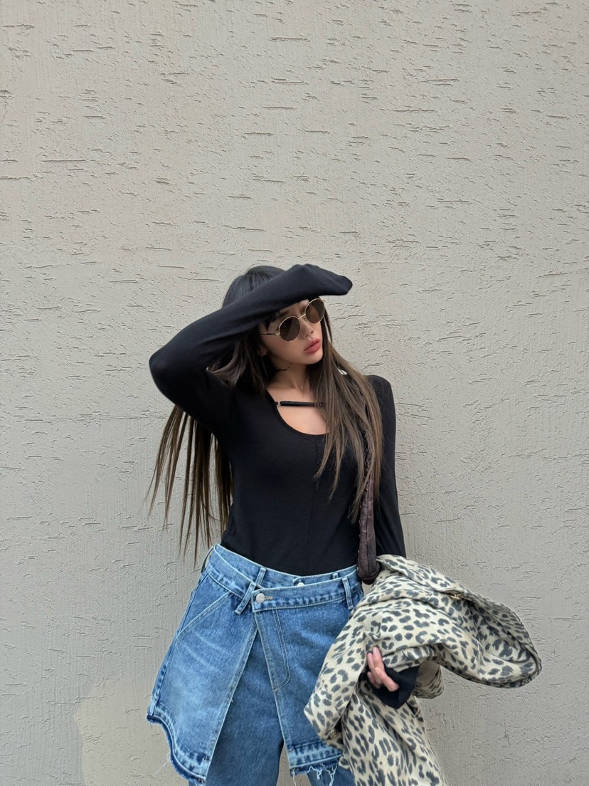 ABBEYLEE韓國直郵東大門代購女裝新品時尚真品職業24秋冬長袖T恤ABBEYLEE長袖T恤