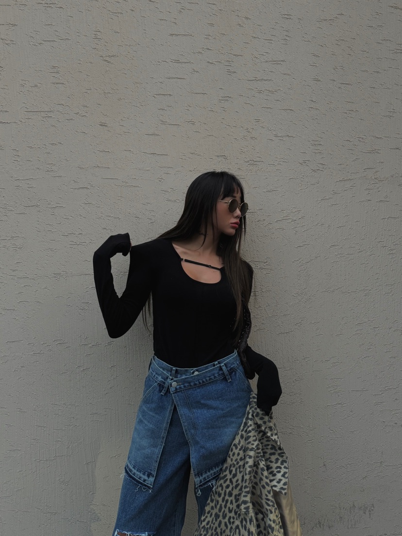 ABBEYLEE韓國直郵東大門代購女裝新品時尚真品職業24秋冬長袖T恤ABBEYLEE長袖T恤