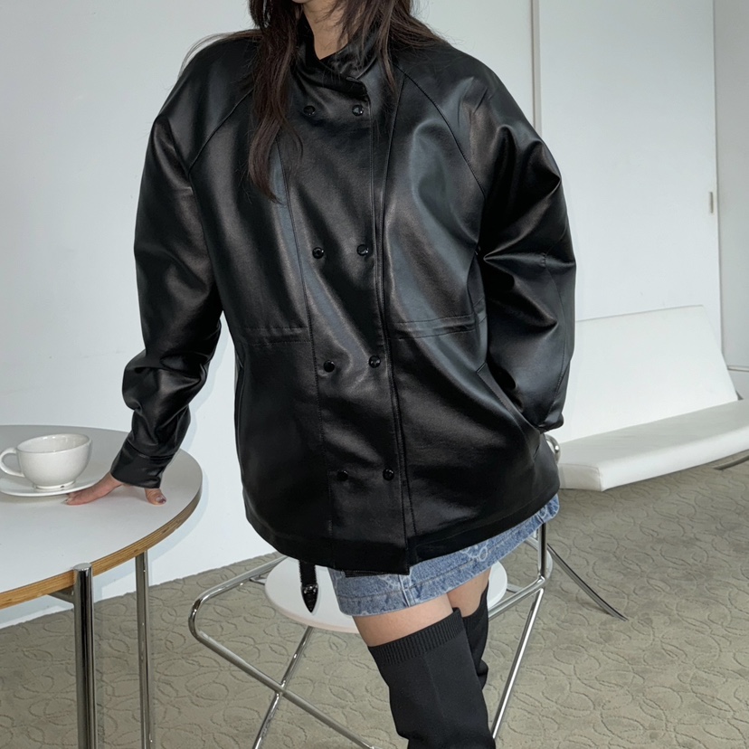 INSSENSE-A韓國直郵東大門代購女裝新品真品職業推薦皮衣皮革INSSENSE-A皮衣