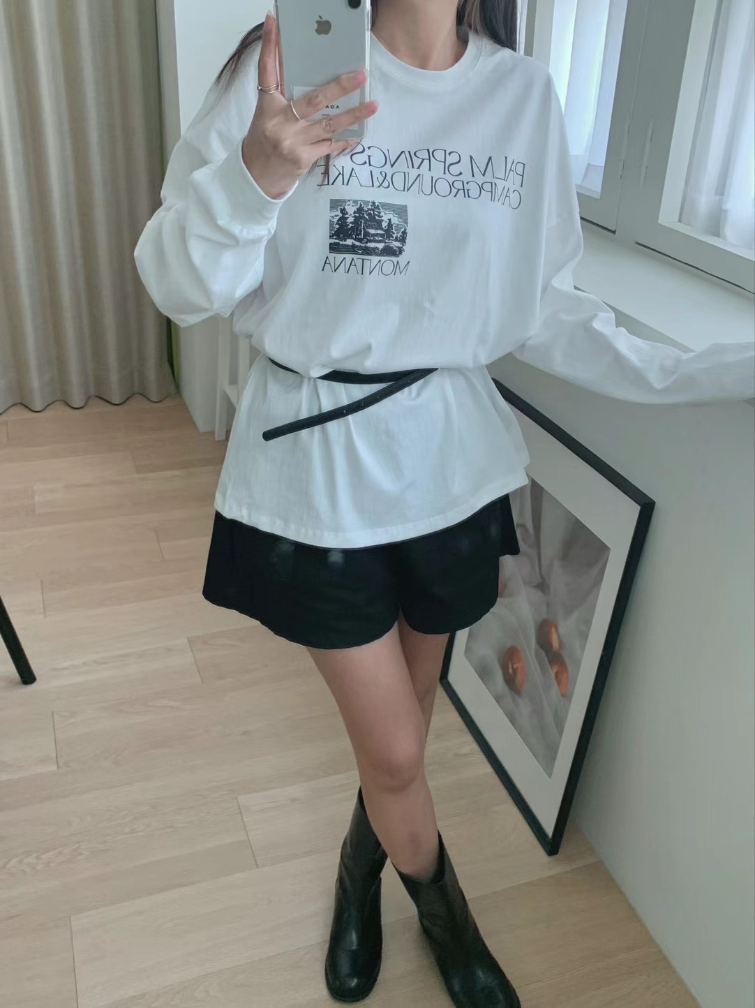 AGATHE直郵韓國代購女裝新品時尚休閑人氣24秋冬推薦長袖T恤AGATHE長袖T恤