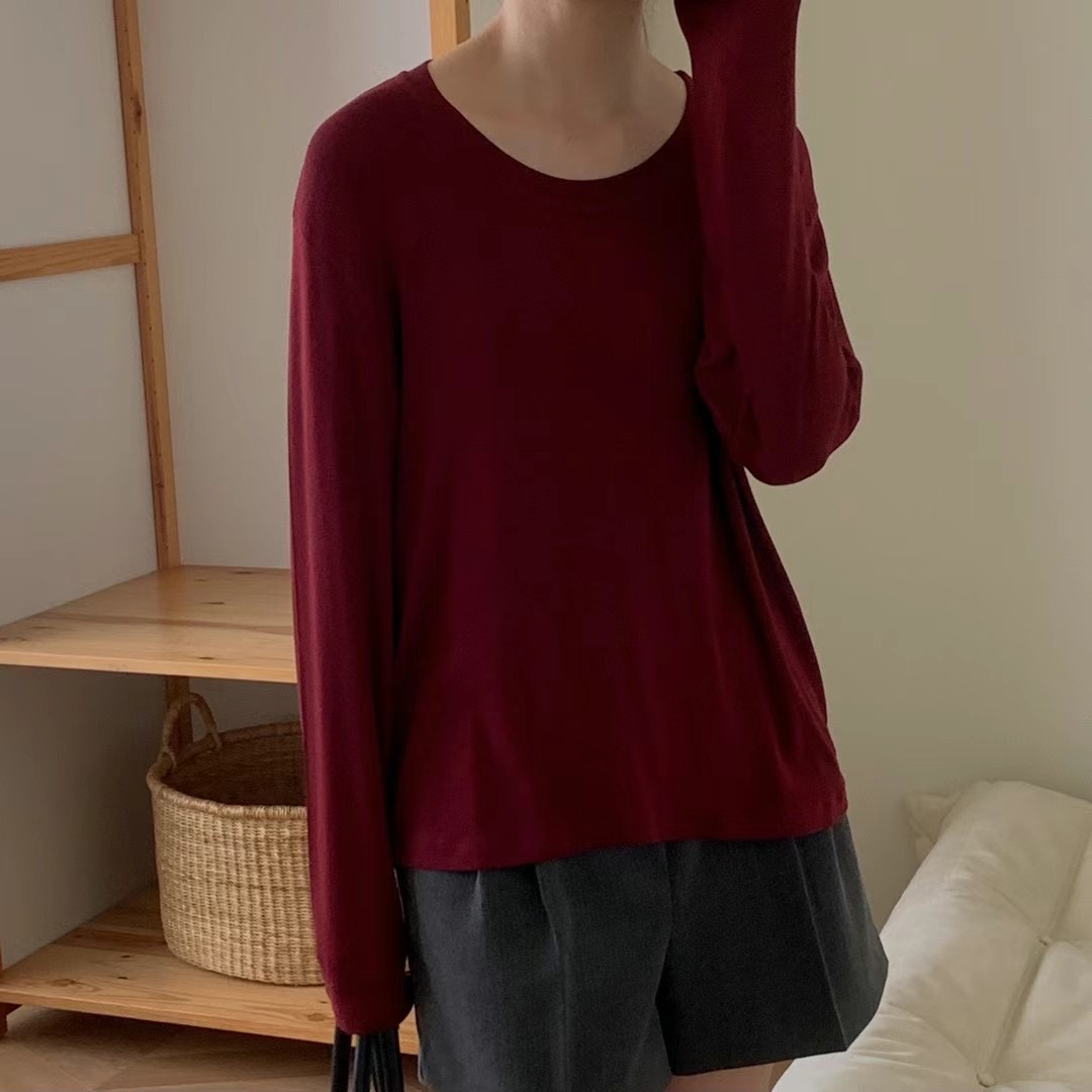 BREEZE-OT韓國直郵女裝新品推薦24秋冬人氣真品熱賣長袖T恤BREEZE-OT長袖T恤圖色5