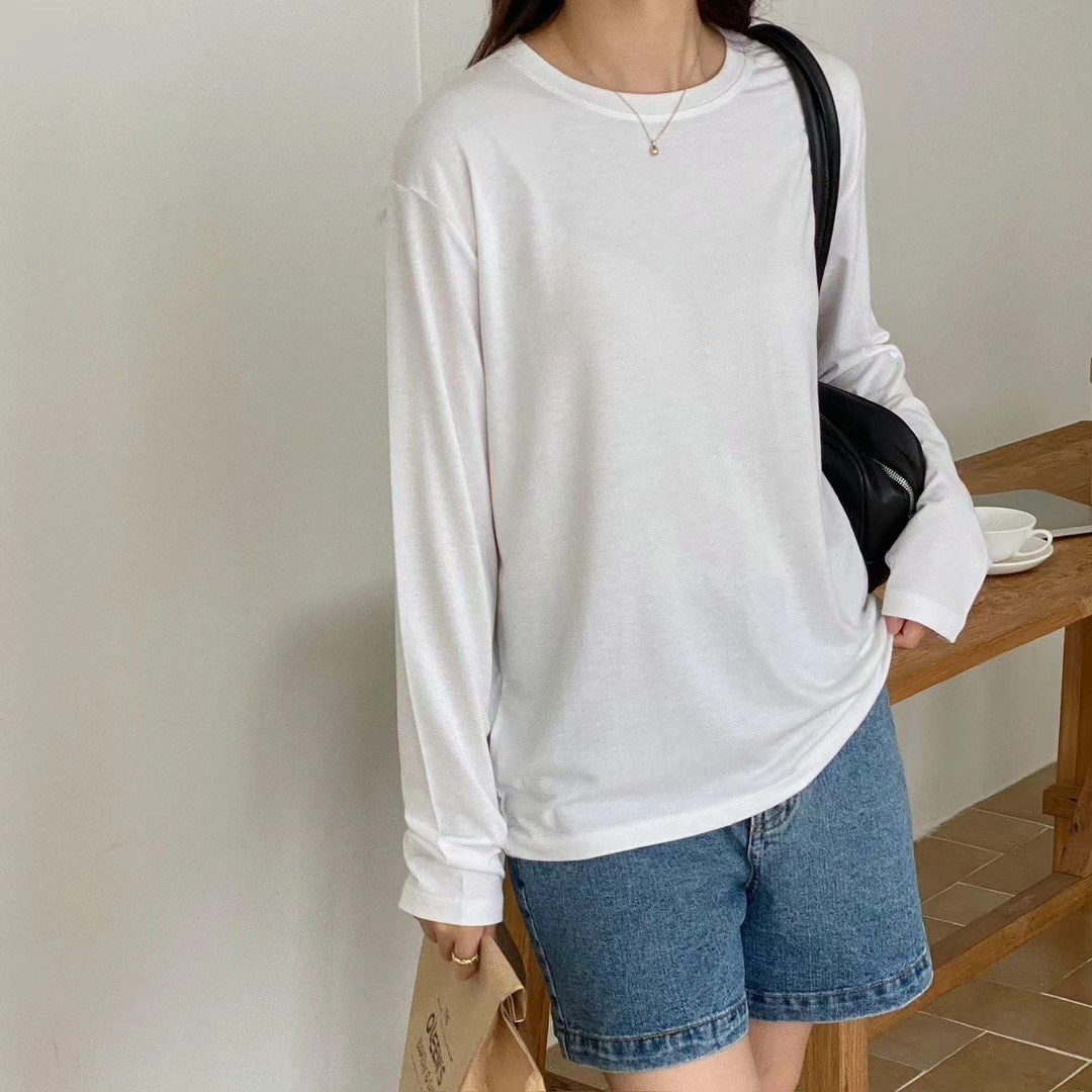BREEZE-OT直郵韓國代購女裝新款真品職業24秋冬長袖T恤寬松BREEZE-OT長袖T恤